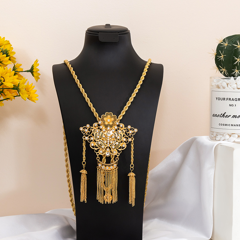Ethnic Fashion Jewellery - Collana Vintage con Ciondolo a Farfalla