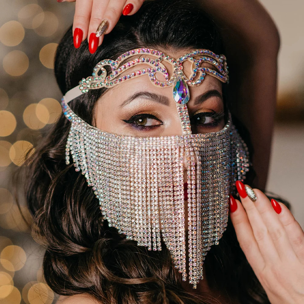 Ethnic Fashion Jewellery - Maschera Esotica Boho con Nappe e