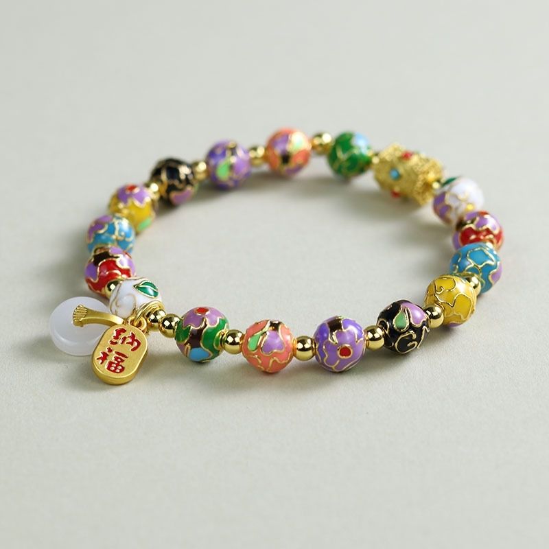 Ethnic Contemporary Fashion - Bracciale Etnico in Smalto Cloisonné, Regalo