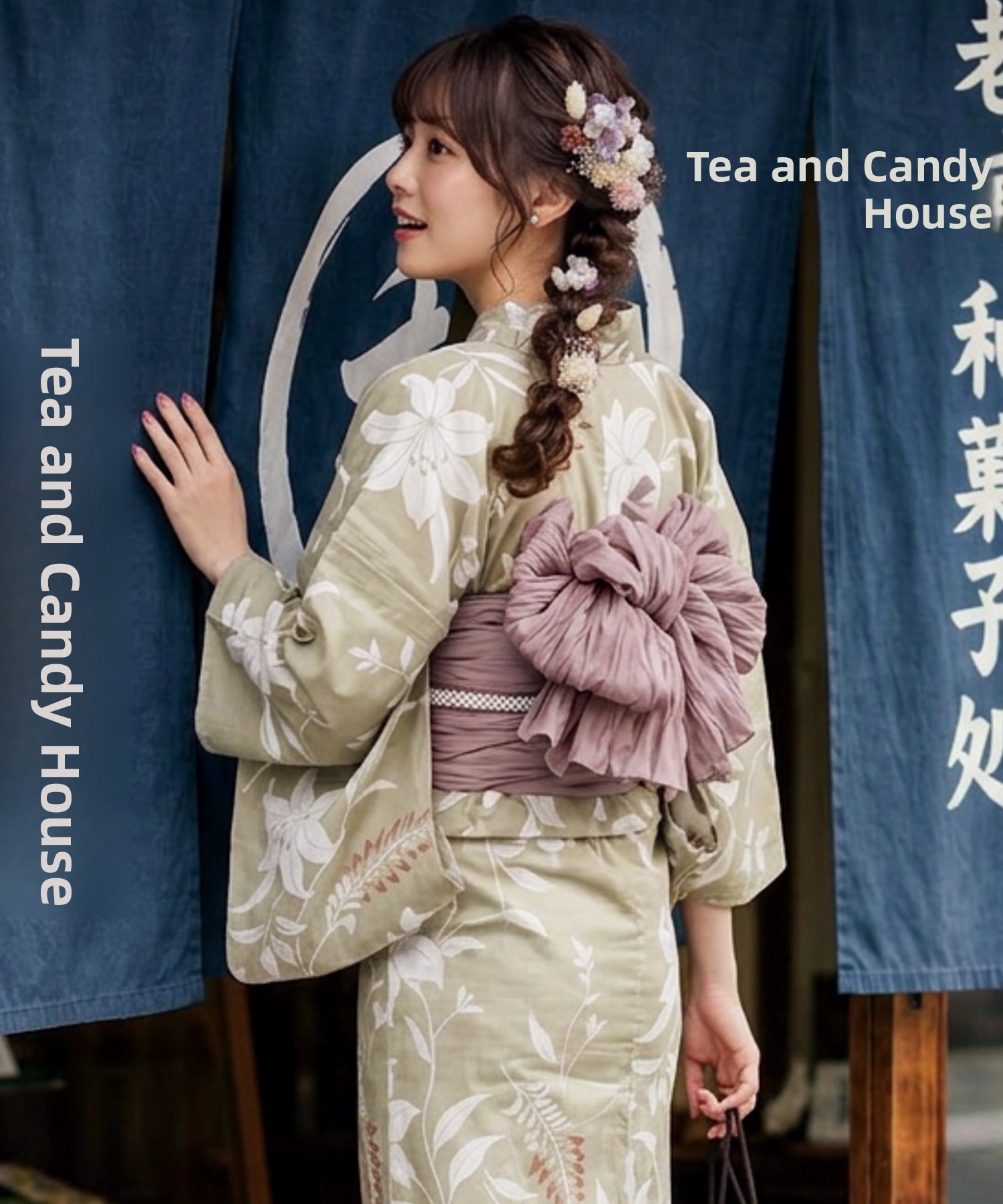 Ethnic Style Dresses - Yukata Tradizionale in Cotone e Lino,