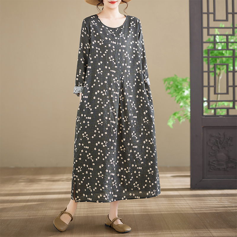 Ethnic Style Dresses - Nuovo Abito in Cotone a Maniche