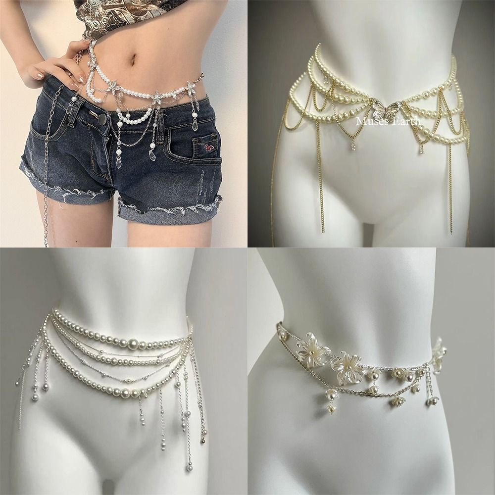 Ethnic Fashion Jewellery - Catene in vita con perle eleganti