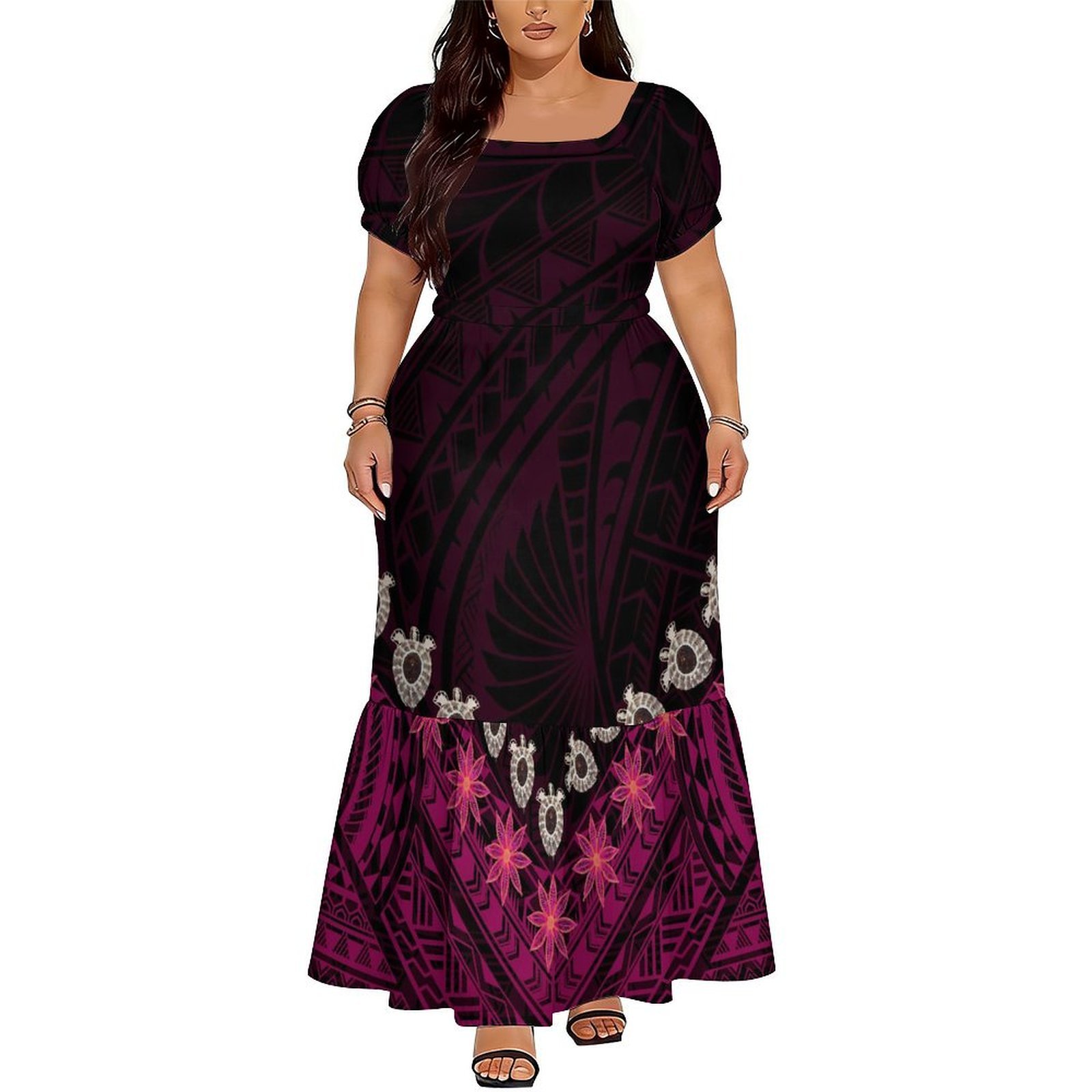 Abito Lungo Elegante con Scoll - Ethnic Style Dresses recensione e prezzo