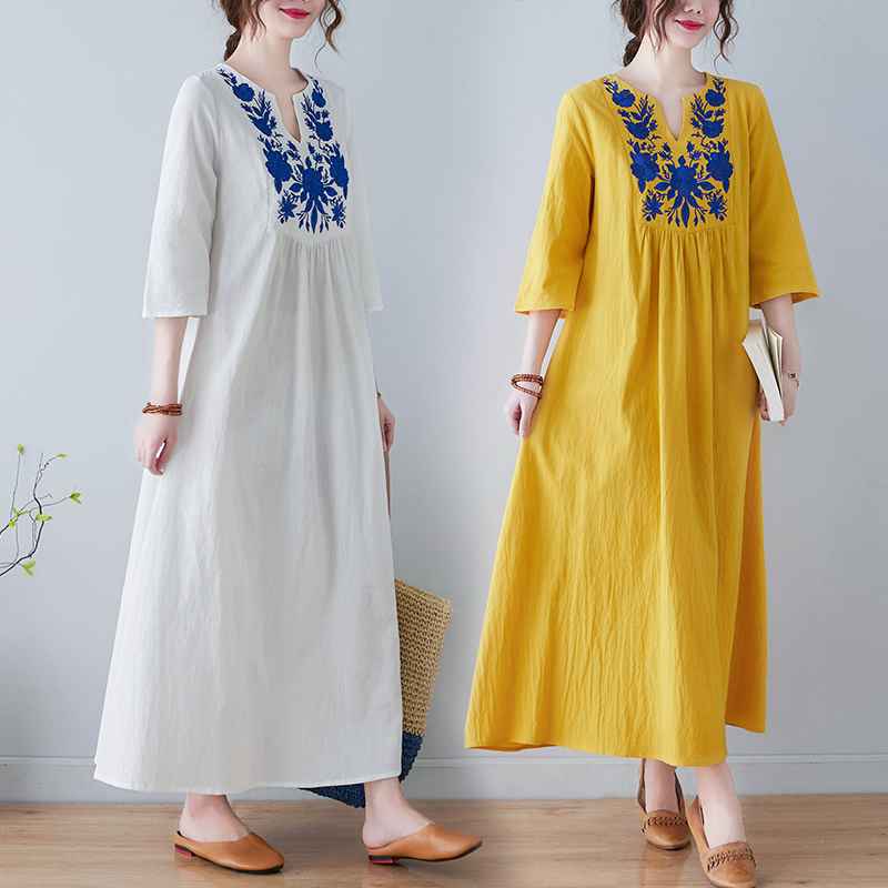 Nuovo Abito Etnico in Cotone e - Ethnic Style Dresses recensione e prezzo