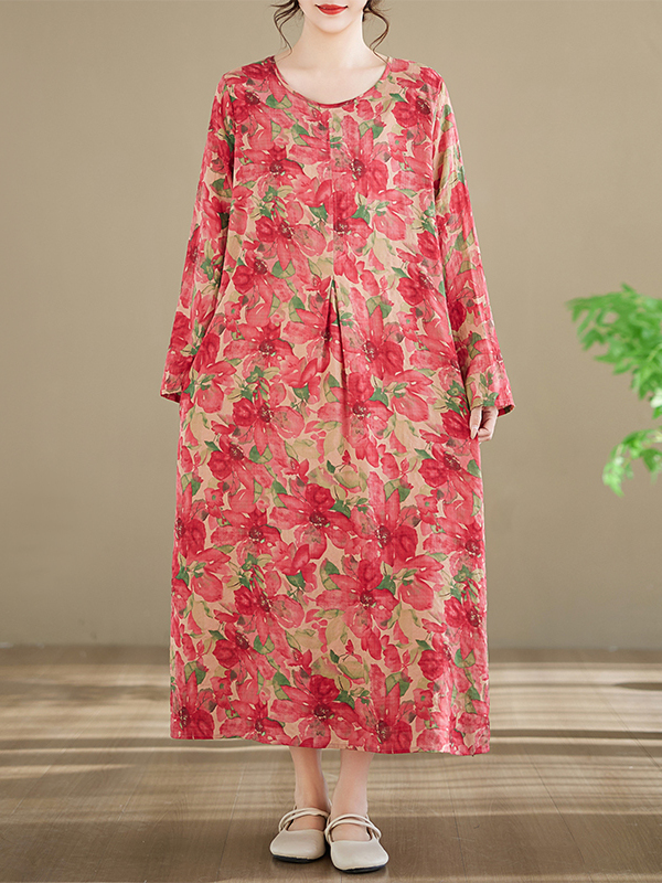 Abito in cotone a maniche lung - Ethnic Style Dresses recensione e prezzo